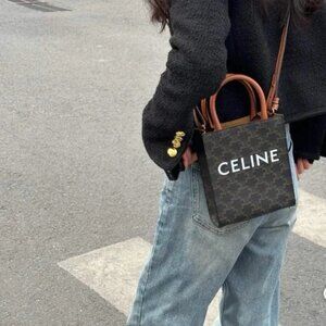 Celine MINI VERTICAL CABAS IN TRIOMPHE CANVAS